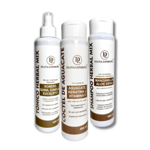 Kit Capilar Fortalecedor Manzanilla – Tónico, Cóctel de Aguacate y Shampoo